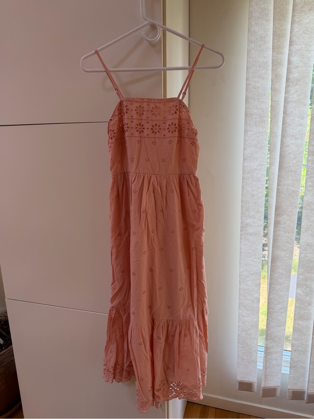 Girls' Orange  Sundress - Lightweight Spaghetti Strap Dress